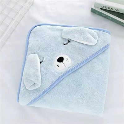 Cartoon Animal Kids Soft Microfiber Corall Fleece Hooded Bagnetto da bagno per ragazzi e ragazze