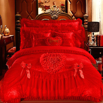 Hotel Wedding Essential 100% cotone velluto pizzo set lettiera con lenzuola abitabile