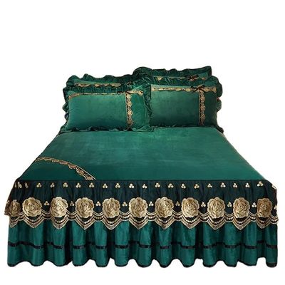 Etichetta di ricamo di lusso Comodità di coperte da sposa Set di biancheria da letto con ripieno di cotone