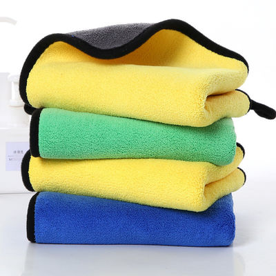 Tappeto di pulizia auto spessore di peluche personalizzato 40x40 asciugamani colorati per auto con microfibra di bordo