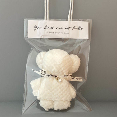 Asciugamano orso di ananas colore personalizzato corallo velluto asciugamano a mano per tutte le età regalo di anniversario