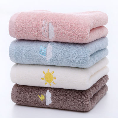 Taglia personalizzata per tutte le età Embroidery Logo asciugamano di cotone per uomini donne asciugamani soffici spessiti COLORE SOLIDO