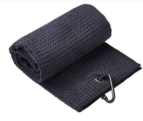 Asciugamani per golf con logo personalizzato Asciugamani per la pulizia dei waffle in microfibra per adulti che praticano sport sostenibili