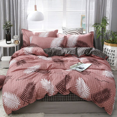Numero di fili 400TC Disegni personalizzati Set di copertura di copriletto di cotone con 4 pezzi Set di lenzuola da letto