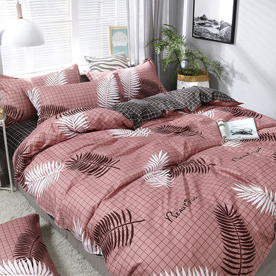 Numero di fili 400TC Disegni personalizzati Set di copertura di copriletto di cotone con 4 pezzi Set di lenzuola da letto
