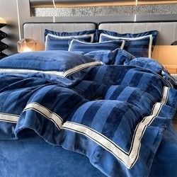 Logo personalizzato ricamo natalizio personalizzato cotone lavato seta da quattro pezzi set letti