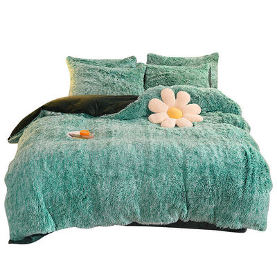 Colore arcobaleno lussuoso Shaggy Super Soft Mink Caldo Velvet Cristallo Velvet Set Letto