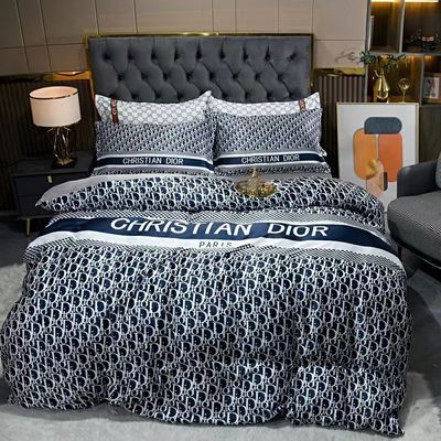 Regalo di Natale Luxury Super Soft 100% Poliestere 4 pezzi Set Lettiera Modello Geometrico