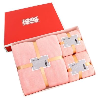 Set di biancheria da letto personalizzato Disegni Fleece di corallo spessa Assorbente morbido Faccia asciugamano Bagno Set
