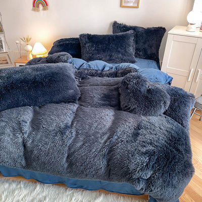 Natale di lusso Shaggy super morbido caldo visone velluto copriletto da letto per l'autunno inverno