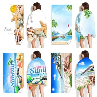 Disegno di animazione personalizzabile stampa asciugamano da spiaggia e design donna morbida Ideale per ogni giorno