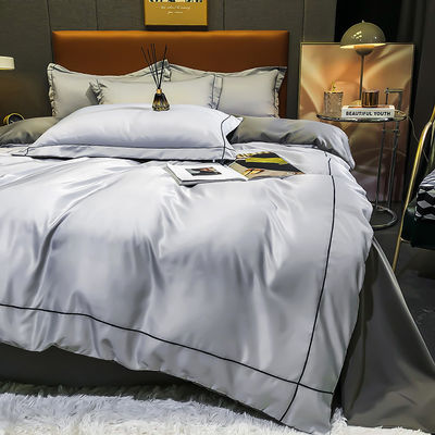 Custom Solid Color Washing Silk Quilt Cover Full Size Copertura di copriletto Letto Set con 1