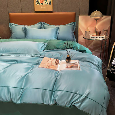 Custom Solid Color Washing Silk Quilt Cover Full Size Copertura di copriletto Letto Set con 1