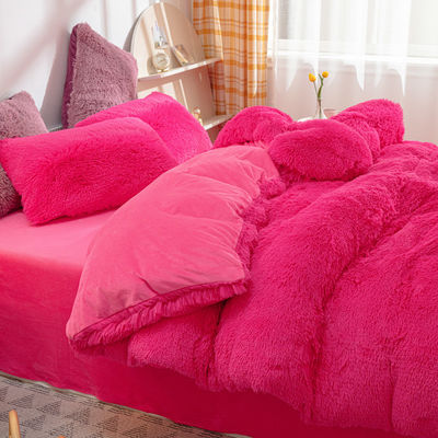 Stile principessa Natale personalizzato lussuoso biancheria calda da letto di flanello per l'autunno-inverno
