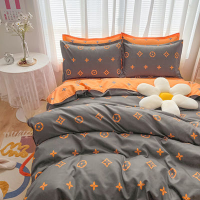 200TC di cotone lavato di lusso di poliestere stampato copertura di copriletto di letto lenzuola di letto set per il re