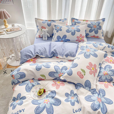200TC di cotone lavato di lusso di poliestere stampato copertura di copriletto di letto lenzuola di letto set per il re