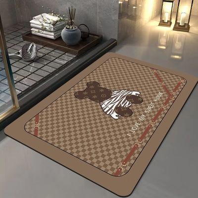 Tappeto da bagno a colori personalizzati non scivoloso Super assorbente resistente alle macchie Tappeto da bagno in PVC