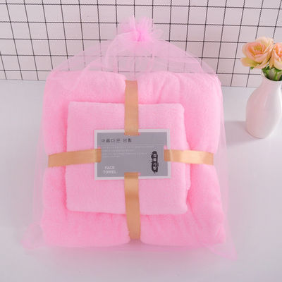 Rectangle Coral Fleece Bag Towel Set per SPA Home Gift Spessore Assorbente Polyester Towel