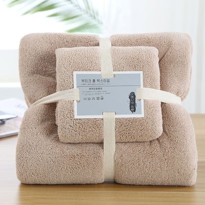 Tutti Gruppo d'età Logo personalizzato Coral Fleece Towel Set 2 Piece Microfiber Towel