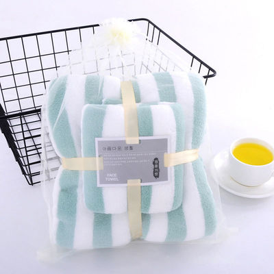 Asciugamano da bagno in pelo di corallo assorbente in due pezzi, per colore rosa blu verde viola o marrone