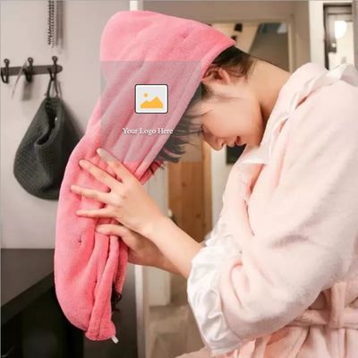 Asciugamano veloce di lusso asciugamano di capelli in microfibra per ragazze donne asciugamano a turbante per capelli personalizzato