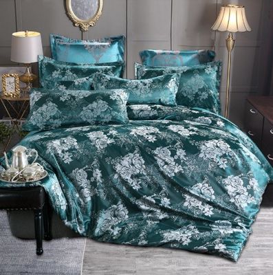 Set di biancheria da letto in satin ricamato in stile europeo da 3 pezzi