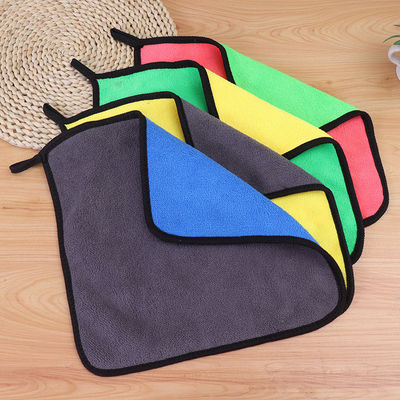 Asciugamano per auto Coral Velvet Cleaning Absorbent Rag Microfiber Asciugamano per auto Custom 30*30cm