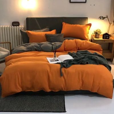 King Size Lettiera di lusso in colore massello Lenzuola e microfibra Comforter Stile europeo