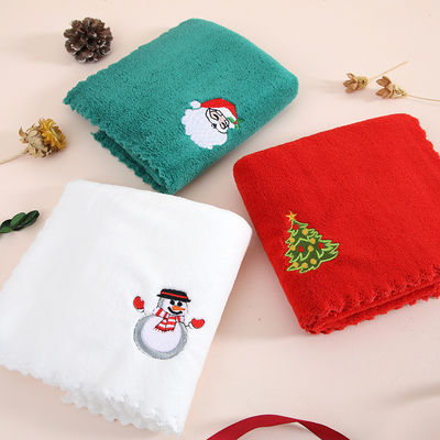 Accompagnato da regalo a mano asciugamano di Natale morbido e assorbente in velluto di corallo per l' anno