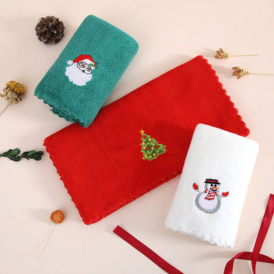 Accompagnato da regalo a mano asciugamano di Natale morbido e assorbente in velluto di corallo per l' anno