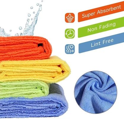 Indumenti da lavaggio in microfibra assorbenti e morbidi Confezione personalizzata Logo Forma rettangolare
