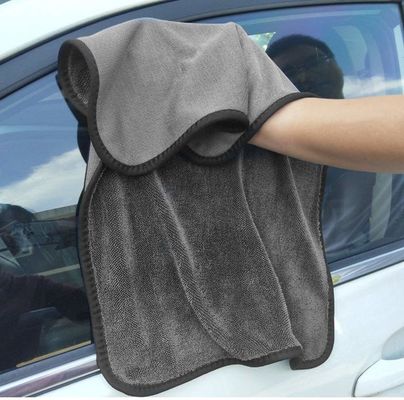 Tappeto per la pulizia auto in microfibra rettangolare a doppio strato, asciugamano per lavaggio auto