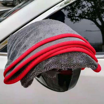 Logo personalizzato 700-1300gm asciugamano in microfibra a ciclo torto per la pulizia automobilistica