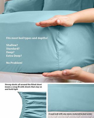 Crea una camera da letto accogliente con morbida biancheria da letto in cotone egiziano da 1800tc