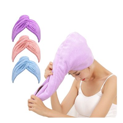 Disegni di stampa personalizzati Microfibra elastica Turban Towel Wrap per asciugare i capelli sotto la doccia