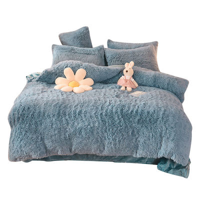 128x68 Densità di tessuto Vernice pelliccia velluto pelosa biancheria da letto di peluche set 4 pezzi colore arcobaleno