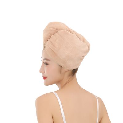 Disegni di stampa personalizzati Microfibra elastica Turban Towel Wrap per asciugare i capelli sotto la doccia