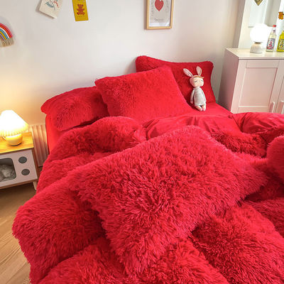 Set invernale di biancheria da letto calda in vetro in quattro pezzi
