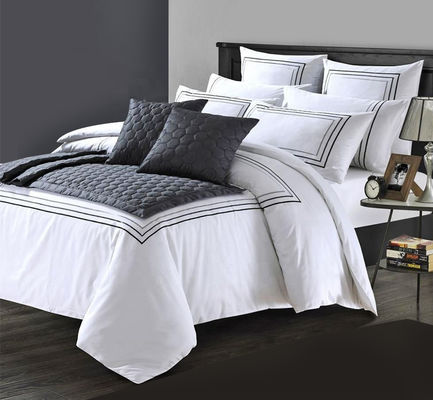 Disegni casuali coperte confortevole letto hotel biancheria da letto set con 40 contare tessuto di cotone