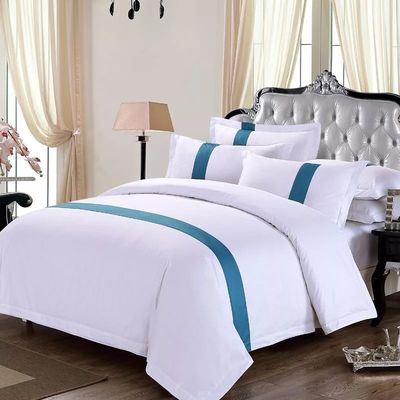 Disegni casuali coperte confortevole letto hotel biancheria da letto set con 40 contare tessuto di cotone