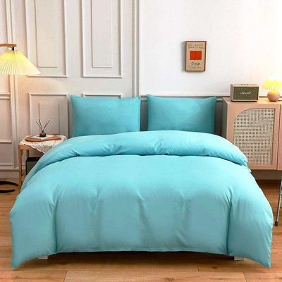 Contrasto colore 4 Pcs Set di biancheria da letto in microfibra Verde massiccio copertura di copriletto per letto King Size