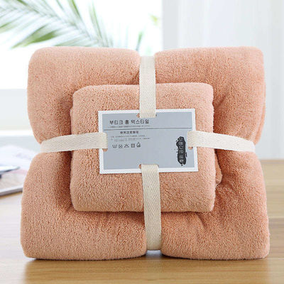 Super assorbente ipoallergenico rettangolo di corallo di velluto di microfibra asciugamano da bagno per regalo