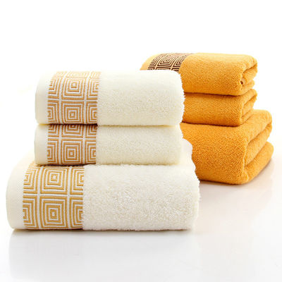 Asciugamani da hotel in bambù e cotone ultra morbidi personalizzati per adulti tessuti a colori solidi