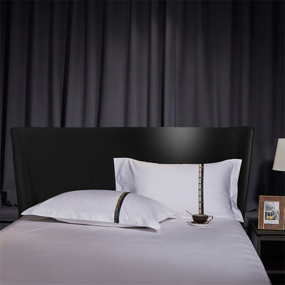 Home Custom 100% cotone Satin Larghe strisce anni '60 Jet Bianco ricamo Luxury Set copertura copriletto