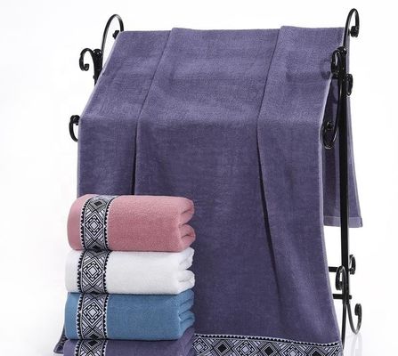 Asciugamano da bagno con disegno di Jacquard colorato semplice realizzato con materiale di cotone puro al 100%