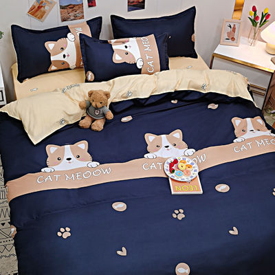 100% di lusso copertura di copriletto 4 pezzi lenzuola set con 2pcs cuscino cassa fornitura hotel