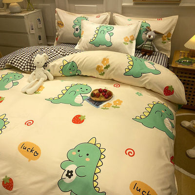 100% di lusso copertura di copriletto 4 pezzi lenzuola set con 2pcs cuscino cassa fornitura hotel