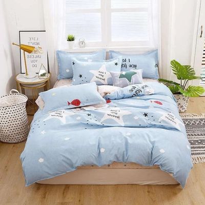Set di biancheria da letto permeabile all'aria fornitura alberghiera 100% di lusso copertura di coperta 4 pezzi set di lenzuola
