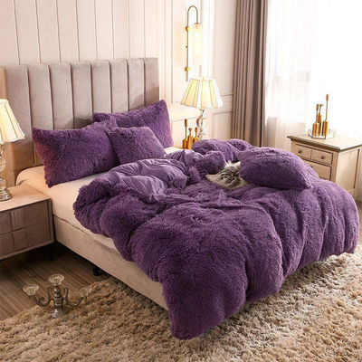 Strumenti da letto di cristallo velluto piumaggio pelosa set di quattro pezzi comodino con 100% di fibra di poliestere