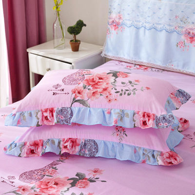 Hotel Style Letti a doppio pizzo con gonna copertura di copriletto Set di biancheria da letto impermeabile
